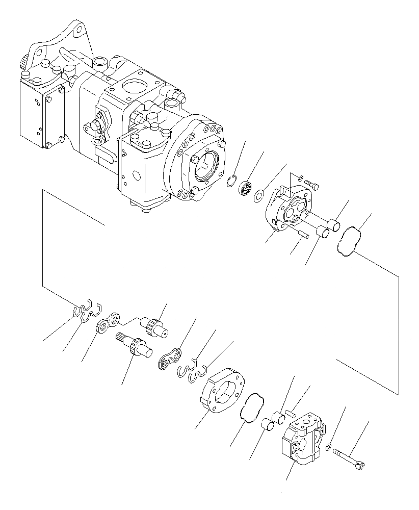 Схема запчастей Komatsu PC1250SP-8R - ОСНОВН. НАСОС (/)(NO. НАСОС) Y