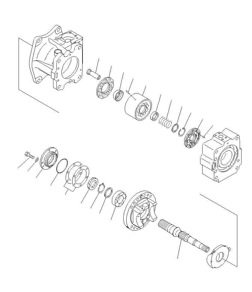 Схема запчастей Komatsu PC1250SP-8R - ОСНОВН. НАСОС (/)(NO. НАСОС) Y