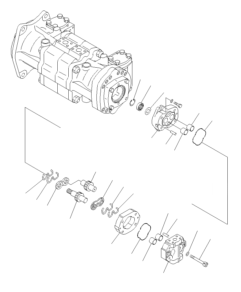 Схема запчастей Komatsu PC1250SP-8R - ОСНОВН. НАСОС (/)(NO. НАСОС) Y