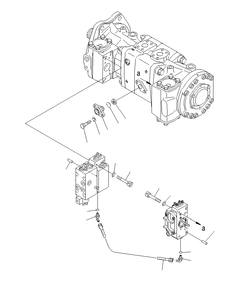 Схема запчастей Komatsu PC1250SP-8R - ОСНОВН. НАСОС (/)(NO. НАСОС) Y