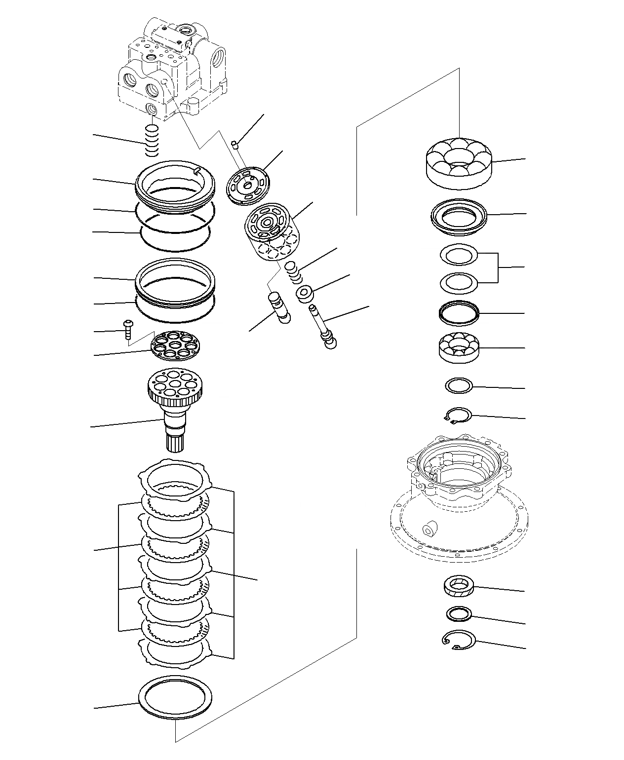 Схема запчастей Komatsu PC1250SP-8R - МОТОР ПОВОРОТА (/) Y