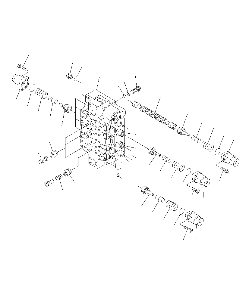 Схема запчастей Komatsu PC1250SP-8R - ОСНОВН. КЛАПАН (/)(4-Х СЕКЦИОНН.)(NO.) Y