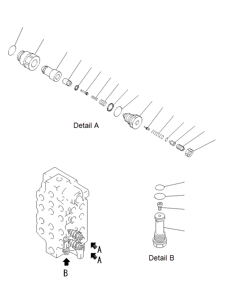 Схема запчастей Komatsu PC1250SP-8R - ОСНОВН. КЛАПАН (/)(4-Х СЕКЦИОНН.)(NO.) Y