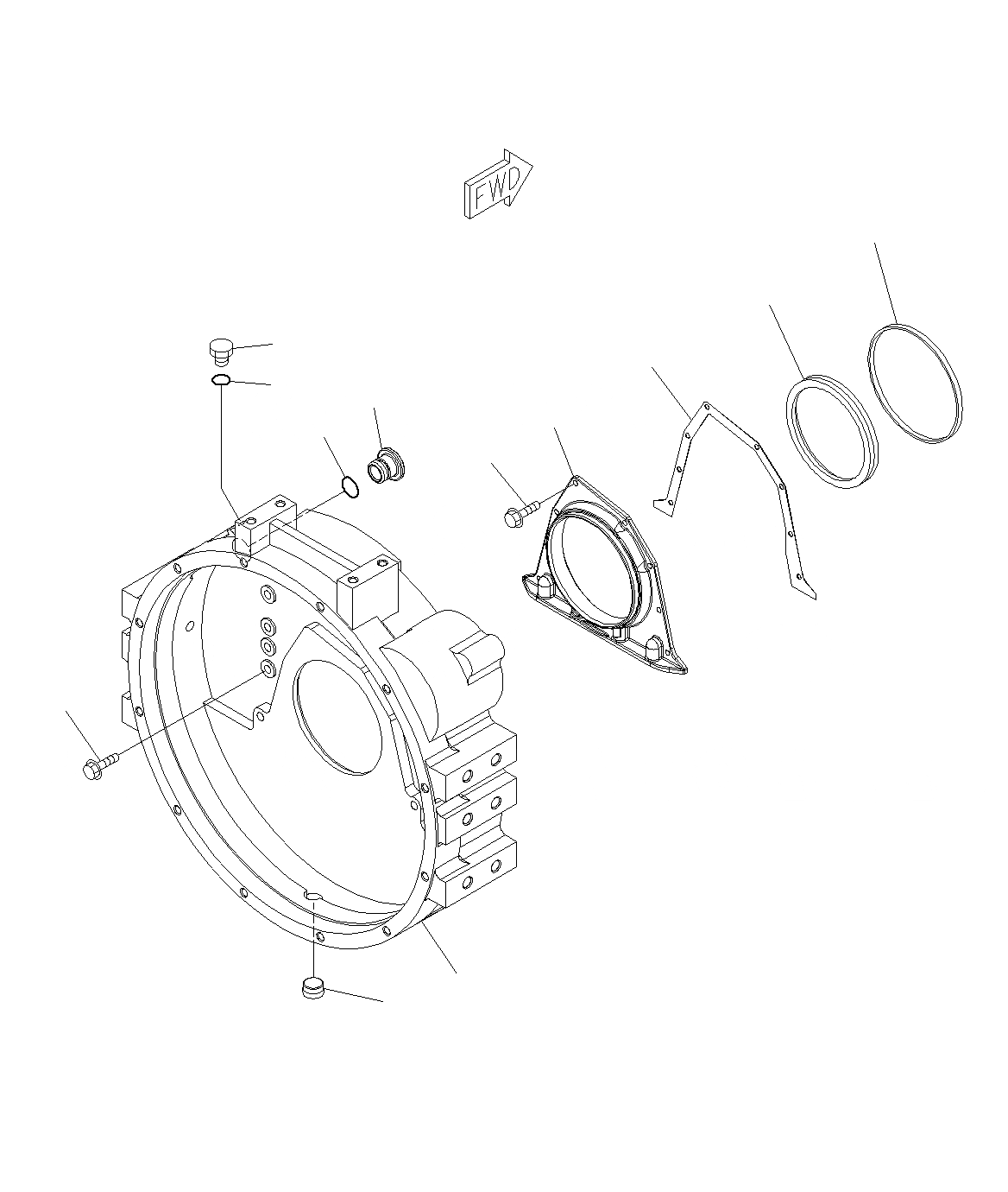 Схема запчастей Komatsu PC300-8M0 - КАРТЕР МАХОВИКА A