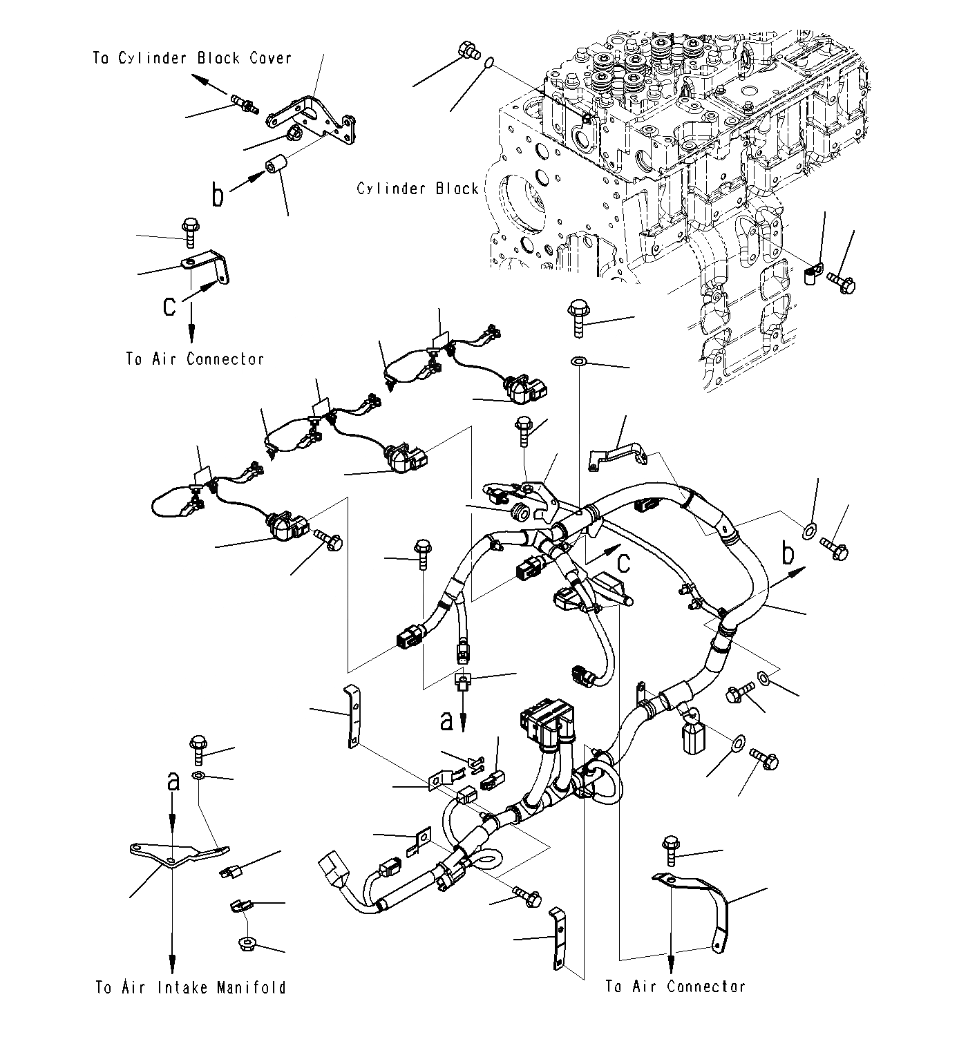 Схема запчастей Komatsu PC300-8M0 - ПРОВОДКА A