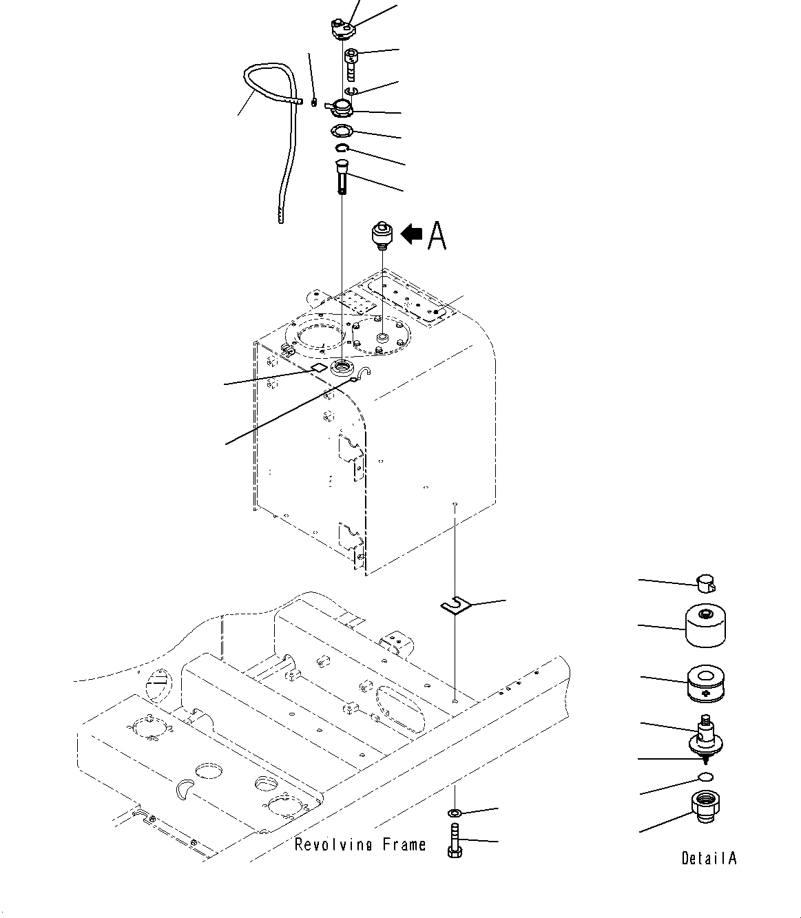 Схема запчастей Komatsu PC300-8M0 - ГИДР. БАК. (/) H