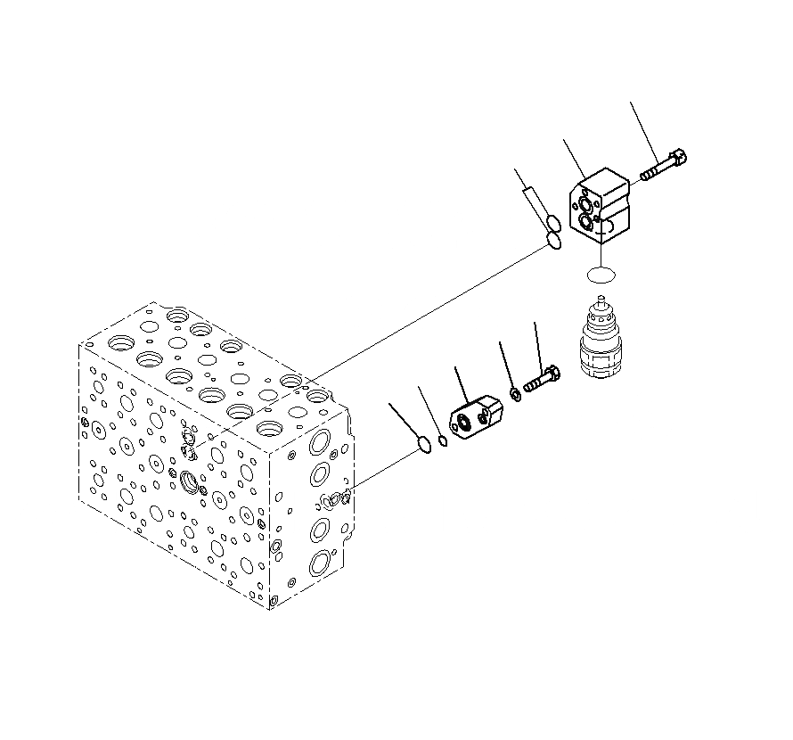 Схема запчастей Komatsu PC300-8M0 - УПРАВЛЯЮЩ. КЛАПАН (7-СЕКЦИОНН.)(/) H