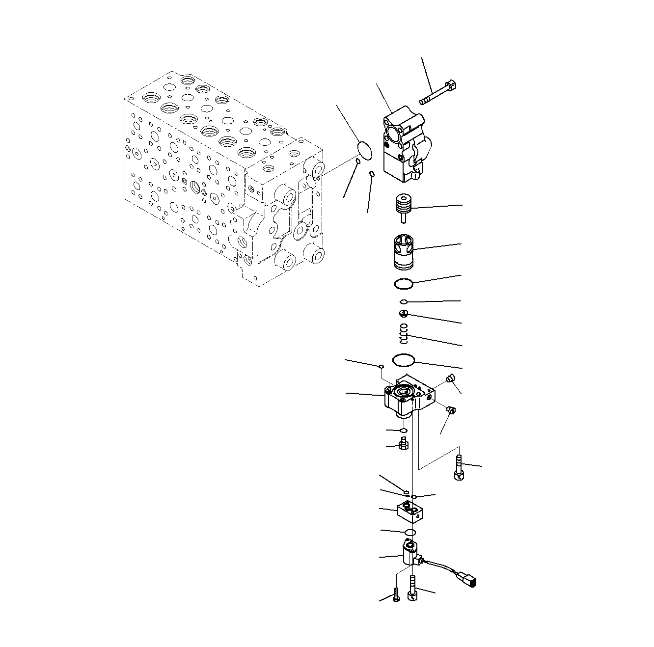 Схема запчастей Komatsu PC300-8M0 - УПРАВЛЯЮЩ. КЛАПАН (7-СЕКЦИОНН.)(8/) H