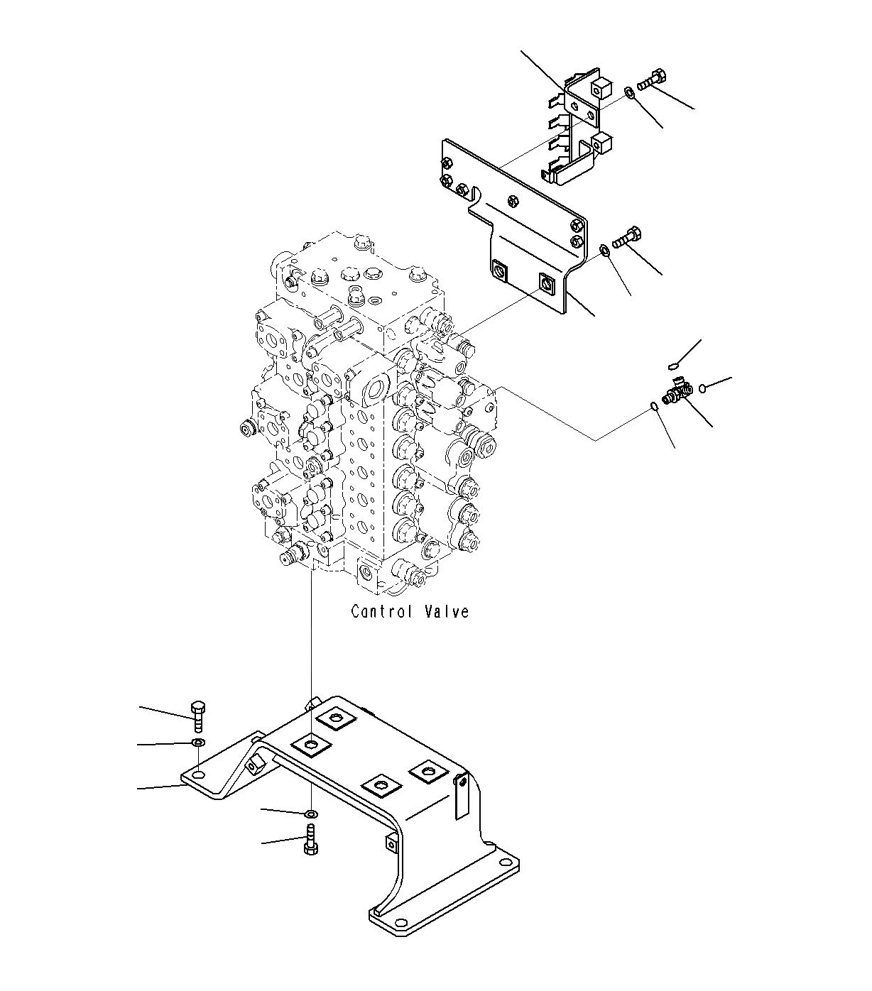 Схема запчастей Komatsu PC300-8M0 - УПРАВЛЯЮЩ. КЛАПАН (КОРПУС КЛАПАНА) H