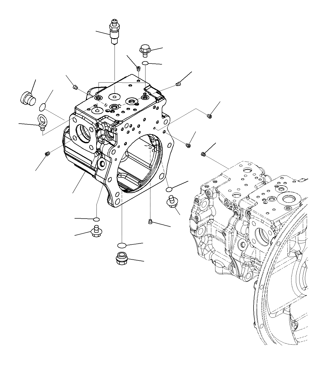 Схема запчастей Komatsu PC300-8M0 - ПОРШЕНЬ НАСОС (ВНУТР. ЧАСТИ /) H