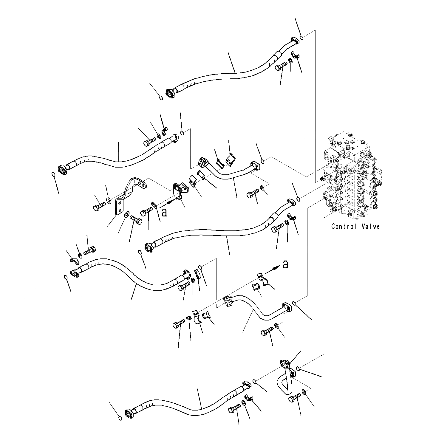 Схема запчастей Komatsu PC300-8M0 - РУКОЯТЬ И КОВШ ТРУБЫ H