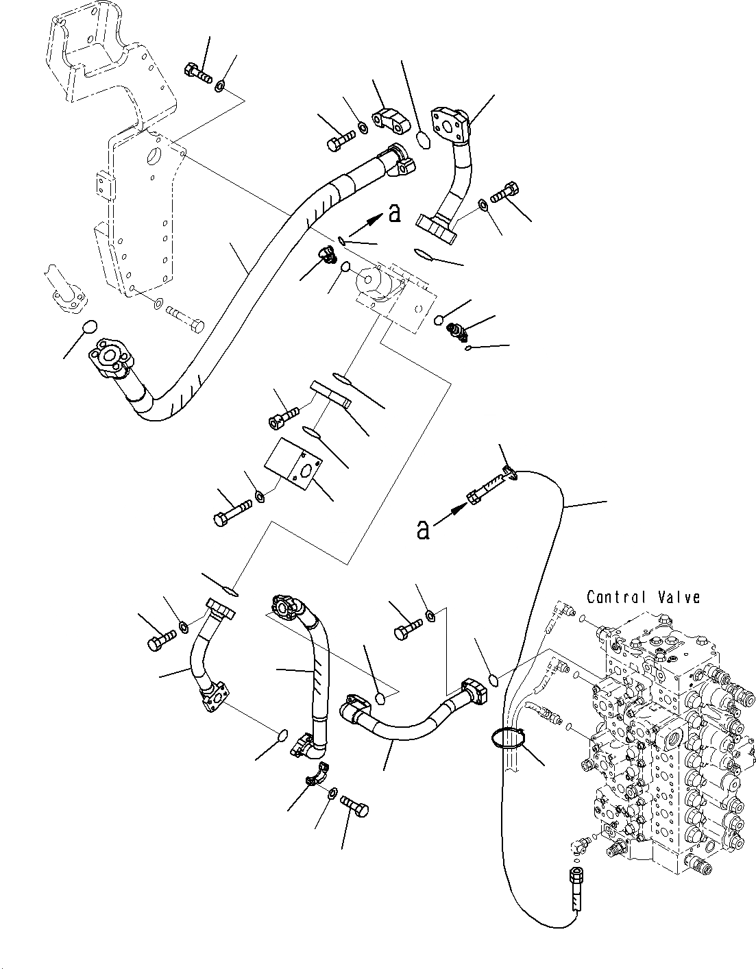 Схема запчастей Komatsu PC300-8M0 - АКТУАТОР ТРУБЫ (ОСНОВН. ТРУБЫ, R.H)(ATT) H