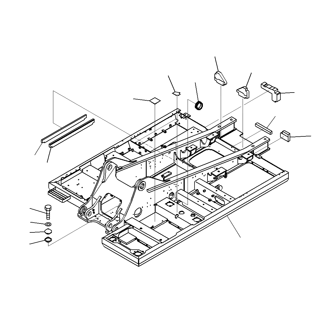 Схема запчастей Komatsu PC300-8M0 - ОСНОВНАЯ РАМА (ОПЦ.) J