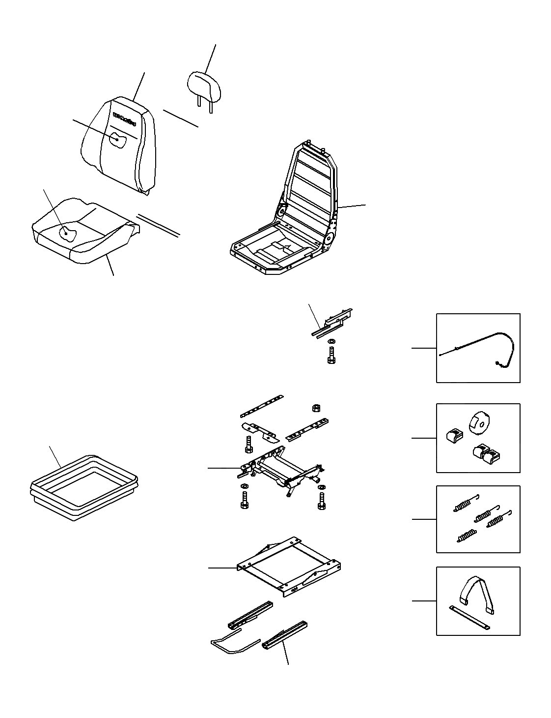 Схема запчастей Komatsu PC300-8M0 - СИДЕНЬЕ ОПЕРАТОРА, ЖЕСТК. K