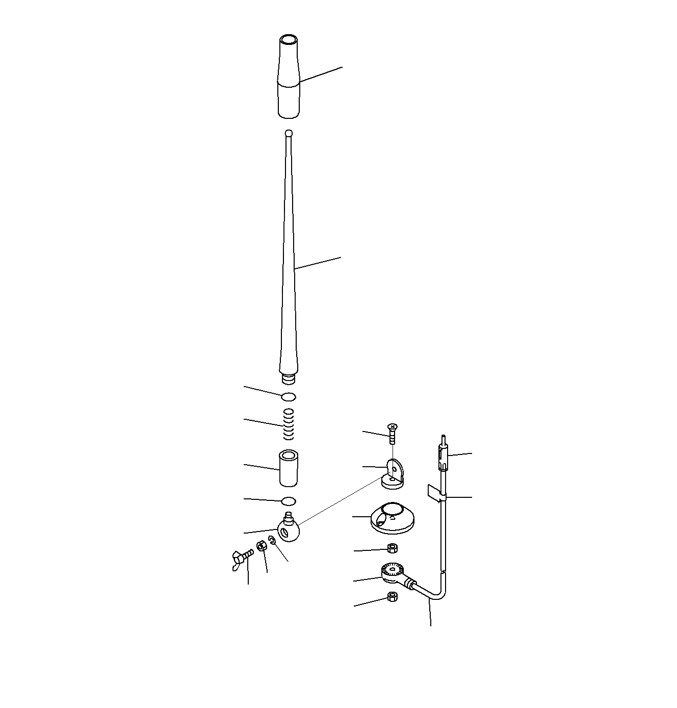 Схема запчастей Komatsu PC300-8M0 - КАБИНА (РЕЗИНОВ. АНТЕННА) K