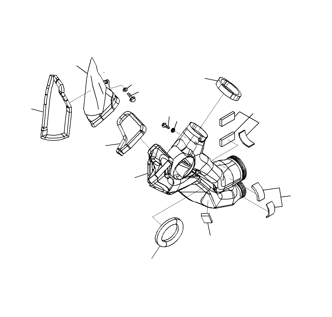 Схема запчастей Komatsu PC300-8M0 - КАБИНА (ВОЗДУХОВОД) K