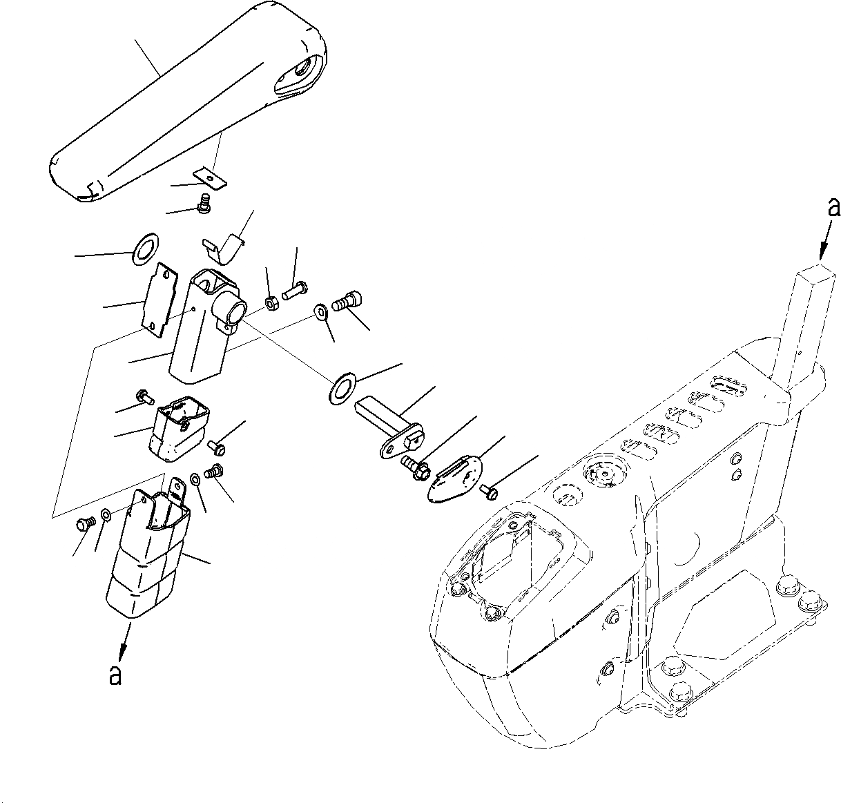 Схема запчастей Komatsu PC300-8M0 - КАБИНА (ПОЛ, ПОДЛОКОТНИК, R.H) K