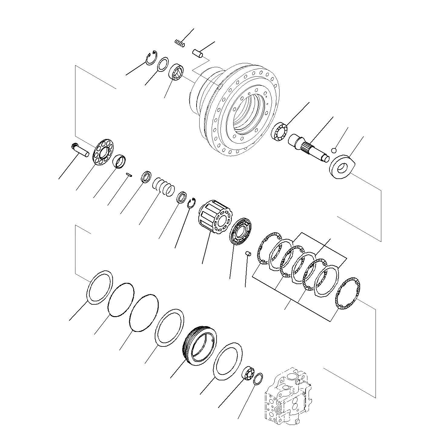 Схема запчастей Komatsu PC300-8M0 - МОТОР ХОДА, R.H (/) 6776 303