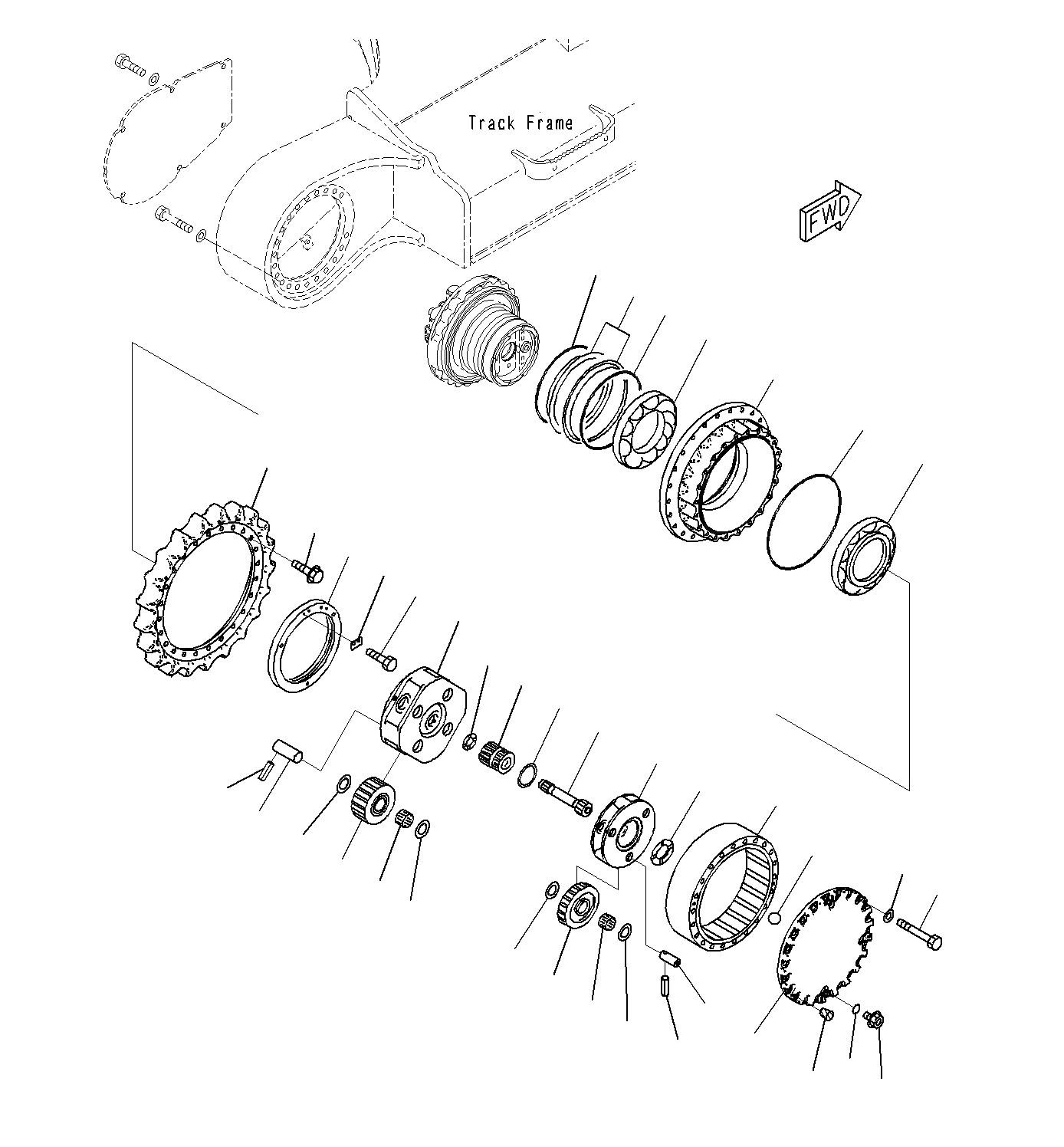 Схема запчастей Komatsu PC300-8M0 - НЕСУЩИЙ ЭЛЕМЕНТ, R.H 6776 303
