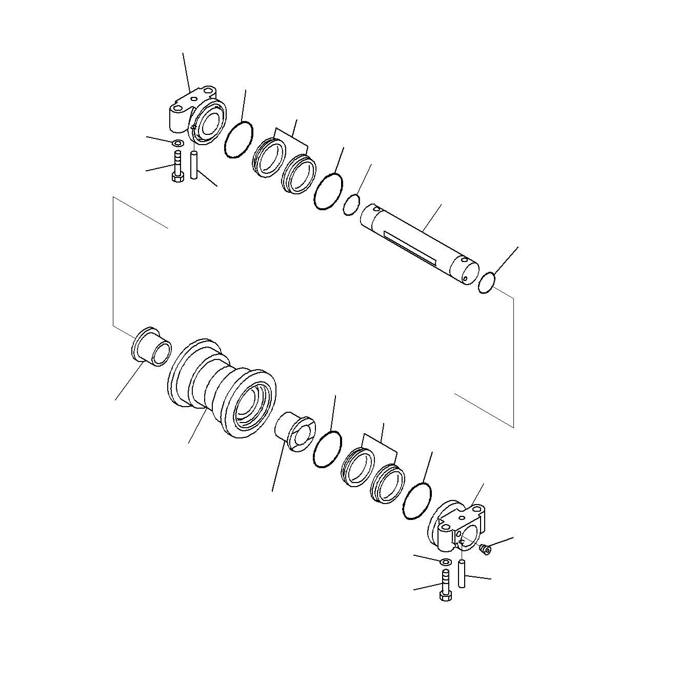 Схема запчастей Komatsu PC300-8M0 - ОПОРНЫЙ КАТОК (ОДНОБОРТН.)(ОПЦИОНН.)(J9-J) R
