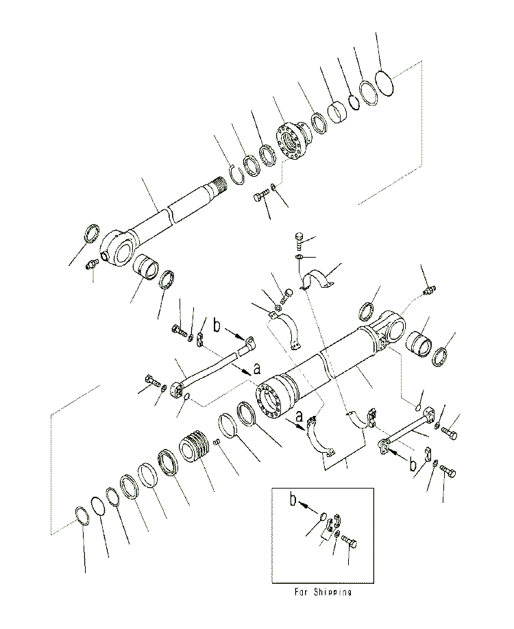 Схема запчастей Komatsu PC300-8M0 - РУКОЯТЬ (ЦИЛИНДР КОВША)(.M) T