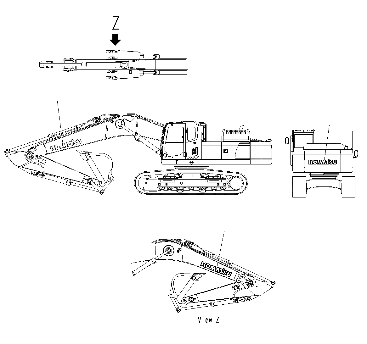 Схема запчастей Komatsu PC300-8M0 - ЛОГОТИП KOMATSU(ДОПОЛН.) U