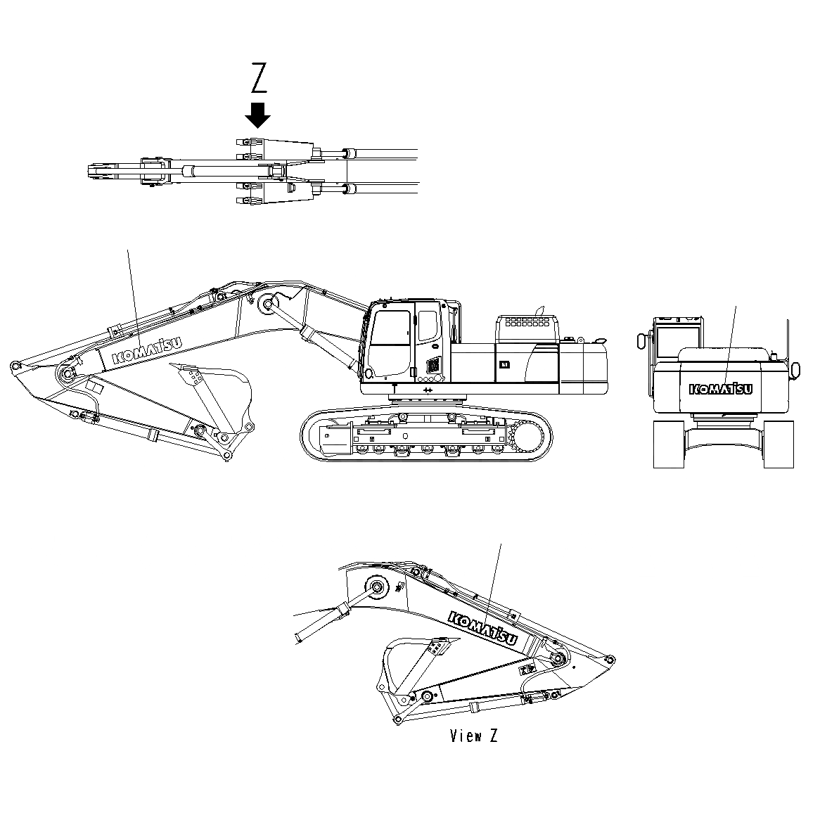 Схема запчастей Komatsu PC300-8M0 - ЛОГОТИП KOMATSU(STD) U