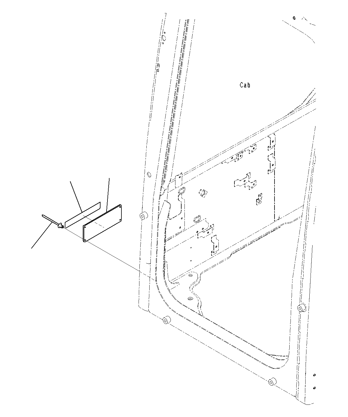 Схема запчастей Komatsu PC300-8M0 - ROPS ПЛАСТИНА (АНГЛ.) U