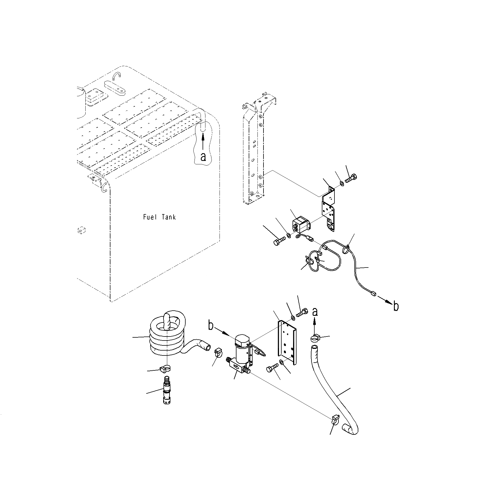 Схема запчастей Komatsu PC300-8M0 - ТОПЛИВН. REFILL НАСОС W