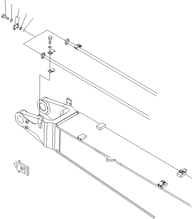 Схема запчастей Komatsu PC300-8M0 - ЭЛЕМЕНТЫ (СТРЕЛА) W