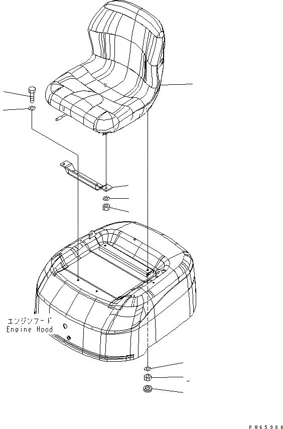 Схема запчастей Komatsu MX09 - СИДЕНЬЕ ОПЕРАТОРА (SLIDE ТИП) КАБИНА ОПЕРАТОРА И СИСТЕМА УПРАВЛЕНИЯ