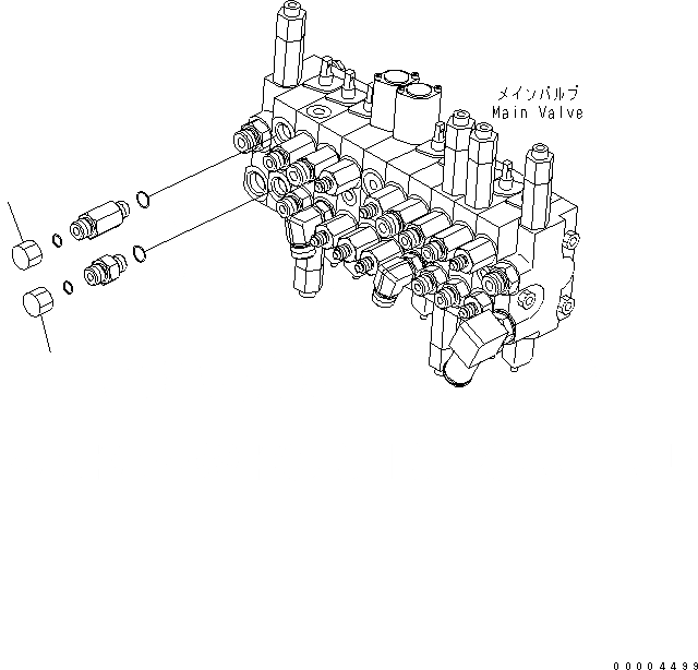Схема запчастей Komatsu MX09 - РУКОЯТЬ LESS РАБОЧЕЕ ОБОРУДОВАНИЕ