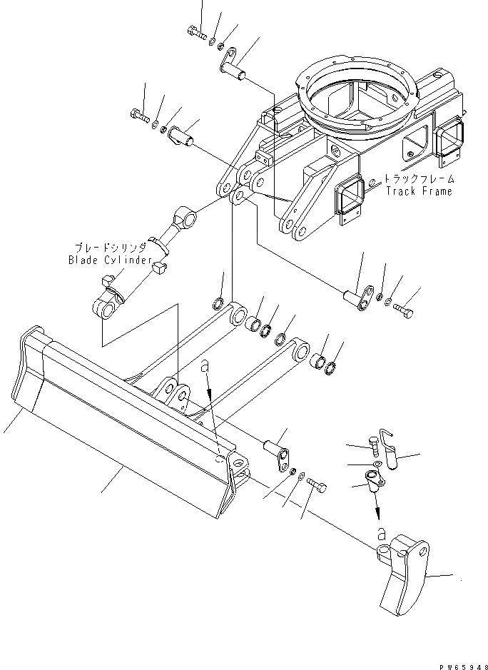 Схема запчастей Komatsu MX09 - ОТВАЛ (РЕГУЛЯТОР СПЕЦ-Я.) РАБОЧЕЕ ОБОРУДОВАНИЕ