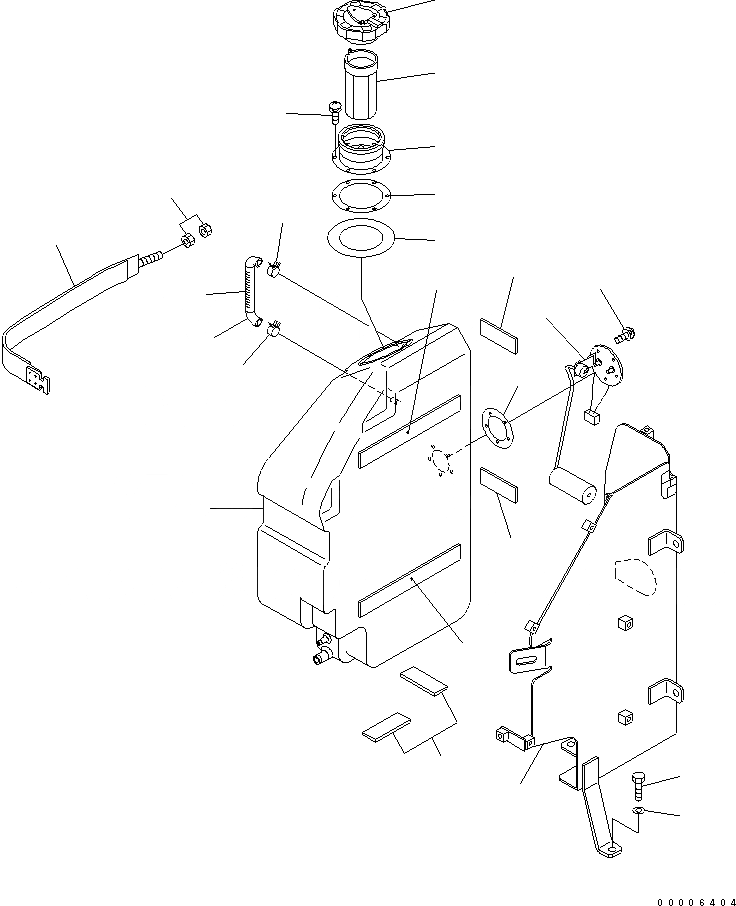 Схема запчастей Komatsu MX15 - ТОПЛИВН. БАК. ТОПЛИВН. БАК. AND КОМПОНЕНТЫ