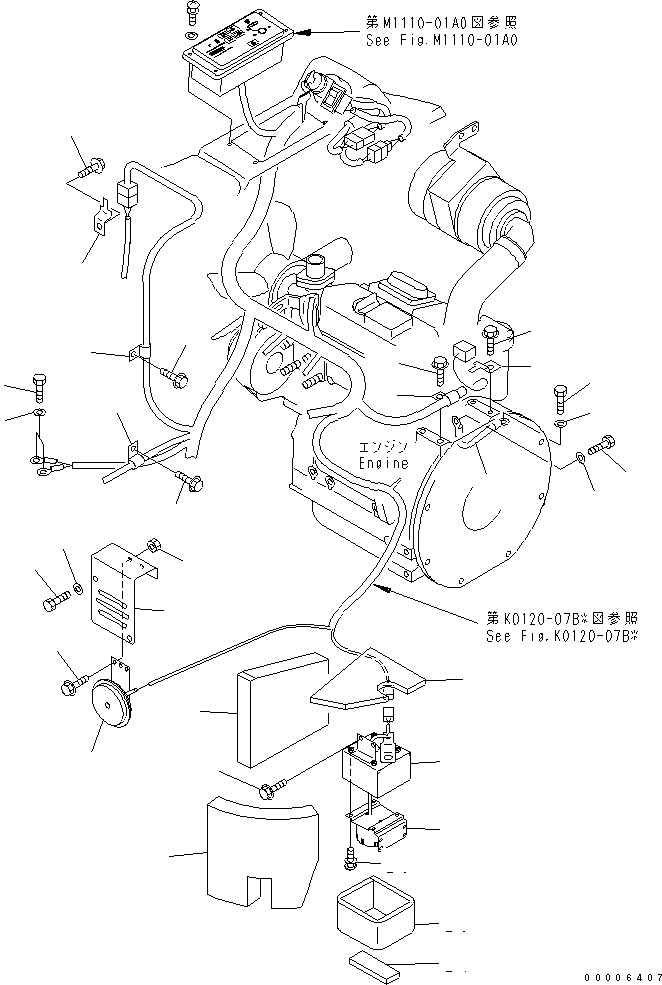 Схема запчастей Komatsu MX15 - ОСНОВН. ЭЛЕКТРОПРОВОДКА ЭЛЕКТРИКА