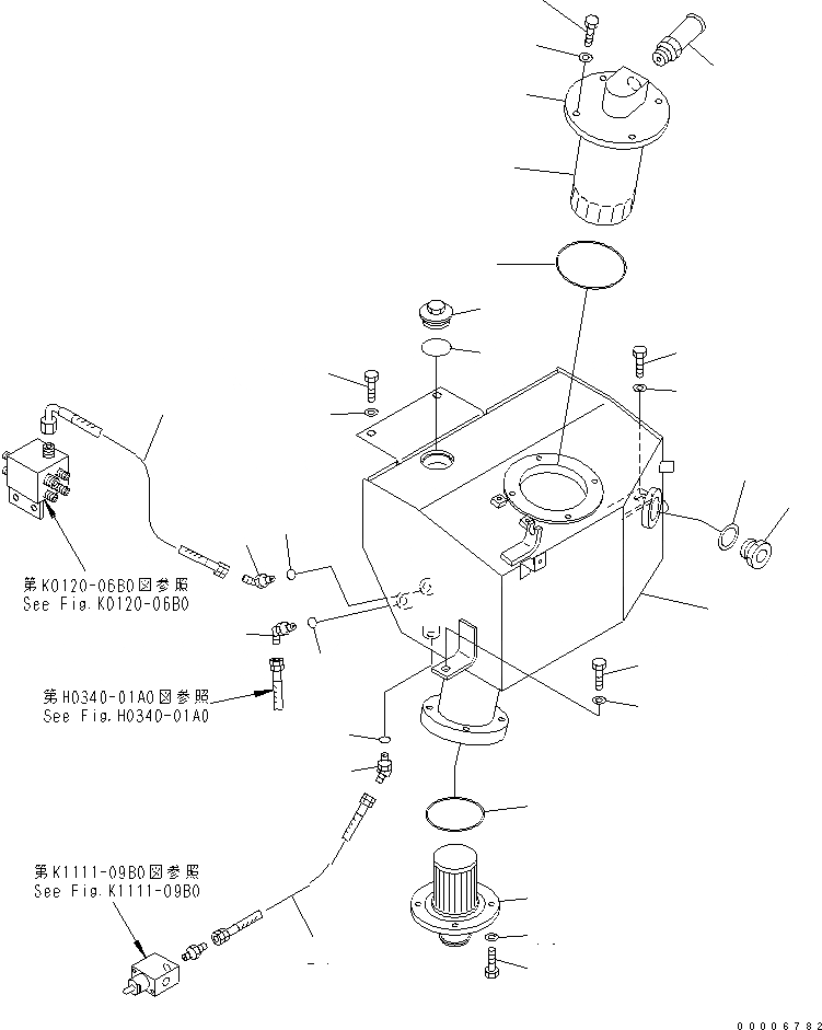 Схема запчастей Komatsu MX15 - ГИДР. БАК. ГИДРАВЛИКА
