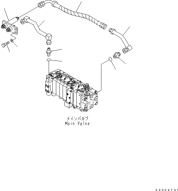 Схема запчастей Komatsu MX15 - НАВЕСНОЕ ОБОРУД-Е (ШАССИ) ГИДРАВЛИКА