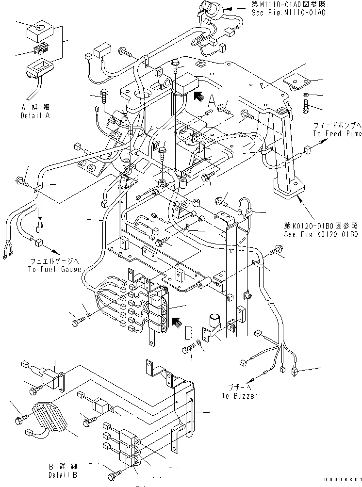 Схема запчастей Komatsu MX15 - ЭЛЕКТРИКА (ФИКС. GAUGE СПЕЦ-Я.) КАБИНА ОПЕРАТОРА И СИСТЕМА УПРАВЛЕНИЯ