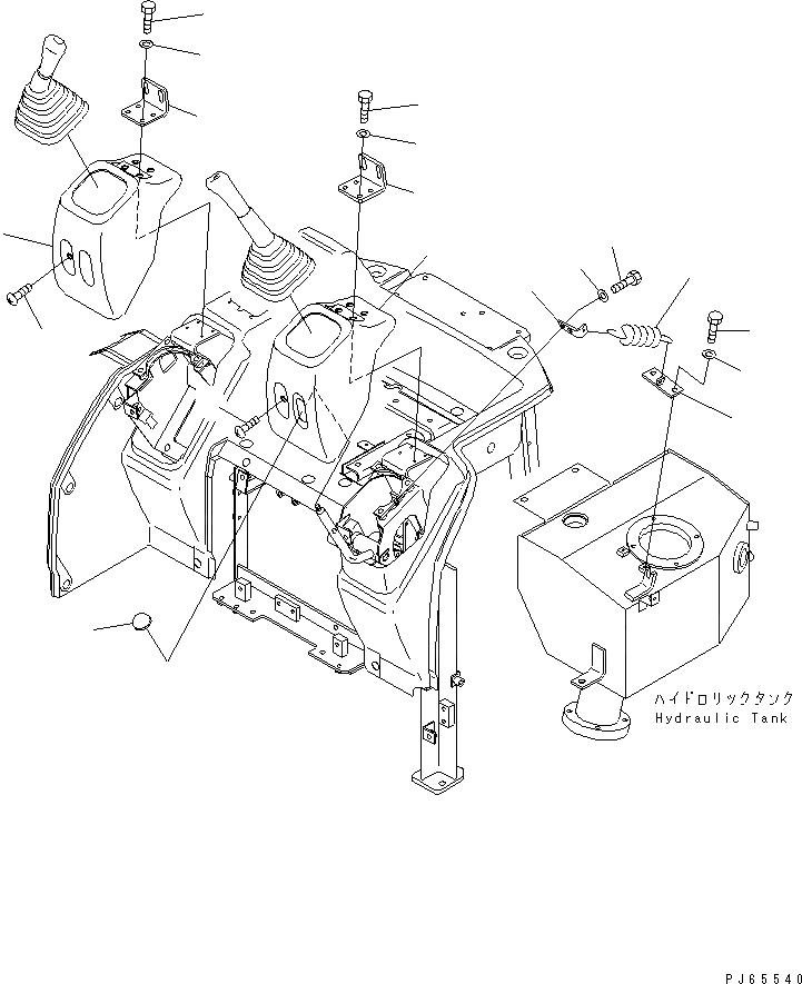 Схема запчастей Komatsu MX15 - СТОЙКА КОРПУС АКСЕССУАРЫ КАБИНА ОПЕРАТОРА И СИСТЕМА УПРАВЛЕНИЯ