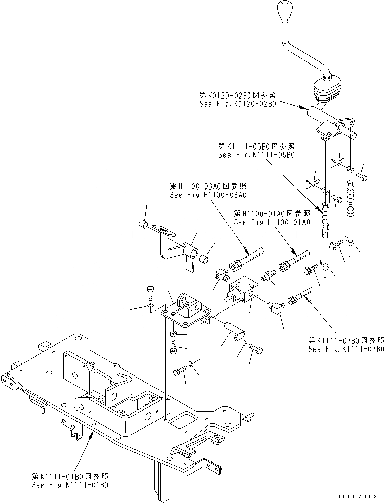 Схема запчастей Komatsu MX15 - ХОД CHANGE ПЕДАЛЬ КАБИНА ОПЕРАТОРА И СИСТЕМА УПРАВЛЕНИЯ