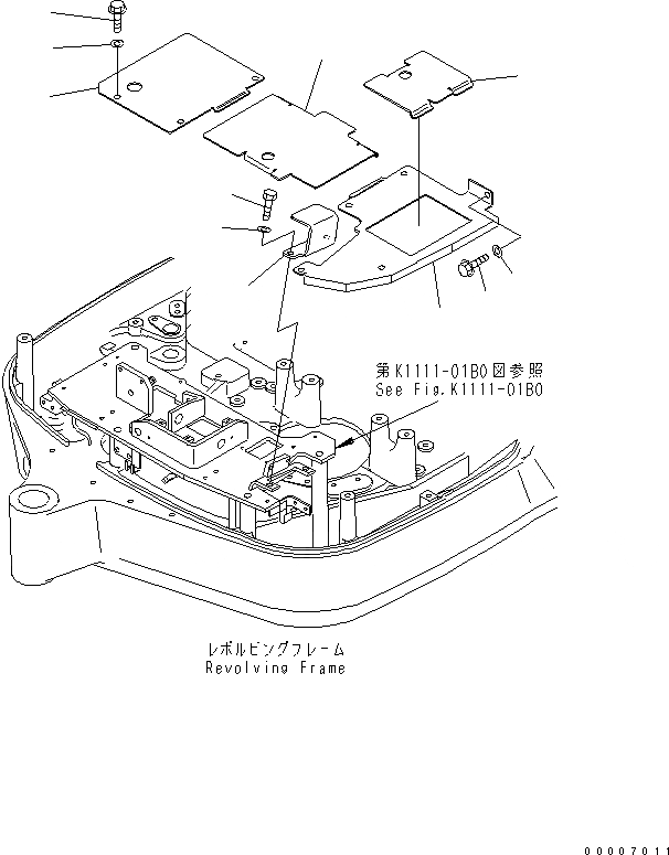 Схема запчастей Komatsu MX15 - ПОЛ КАБИНЫ И УПОР ДЛЯ НОГ (ДЛЯ MULTI PATTERN) КАБИНА ОПЕРАТОРА И СИСТЕМА УПРАВЛЕНИЯ