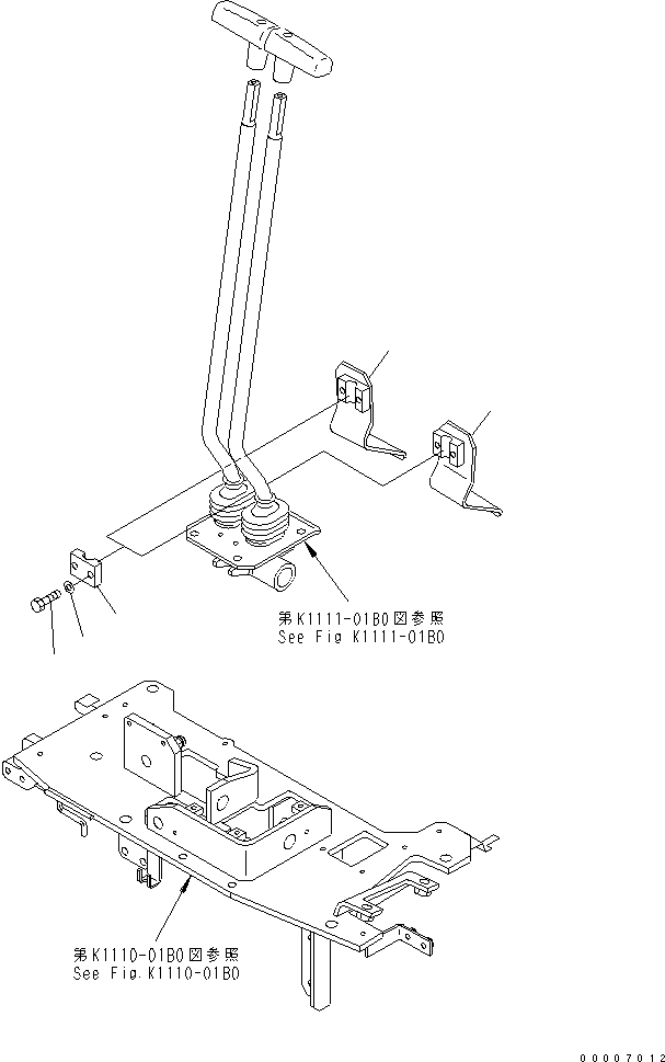 Схема запчастей Komatsu MX15 - ПЕДАЛЬ ХОДА КАБИНА ОПЕРАТОРА И СИСТЕМА УПРАВЛЕНИЯ