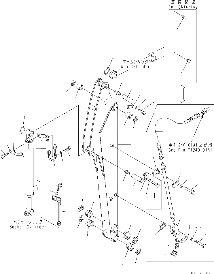 Схема запчастей Komatsu MX15 - УДЛИНН. РУКОЯТЬ (ДЛЯ COMPONENT) РАБОЧЕЕ ОБОРУДОВАНИЕ