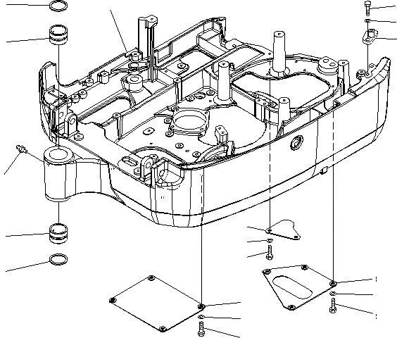 Схема запчастей Komatsu MX182 - ОСНОВНАЯ РАМА ОСНОВНАЯ РАМА И ЕЕ ЧАСТИ
