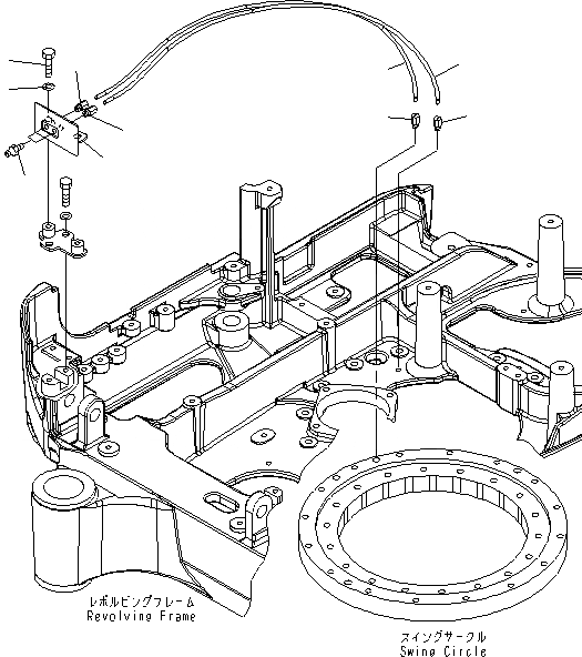 Схема запчастей Komatsu MX182 - СИСТЕМА СМАЗКИ ОСНОВНАЯ РАМА И ЕЕ ЧАСТИ