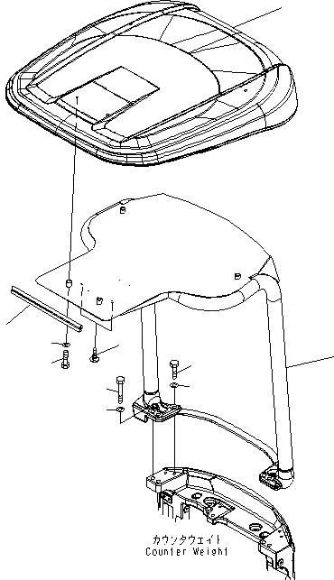Схема запчастей Komatsu MX182 - СИСТЕМА ROPS КАБИНА ОПЕРАТОРА И СИСТЕМА УПРАВЛЕНИЯ