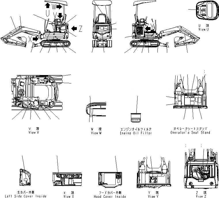 Схема запчастей Komatsu MX182 - МАРКИРОВКА (АНГЛ.) МАРКИРОВКА