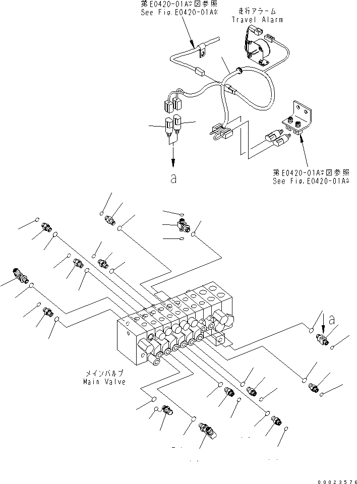 Схема запчастей Komatsu MX202 - ОСНОВН. КЛАПАН (СОЕДИНИТЕЛЬН. ЧАСТИ) (/) ГИДРАВЛИКА