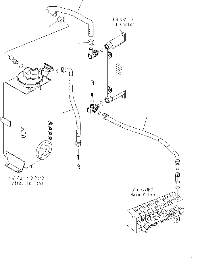 Схема запчастей Komatsu MX202 - ВОЗВРАТ. ЛИНИЯ ГИДРАВЛИКА