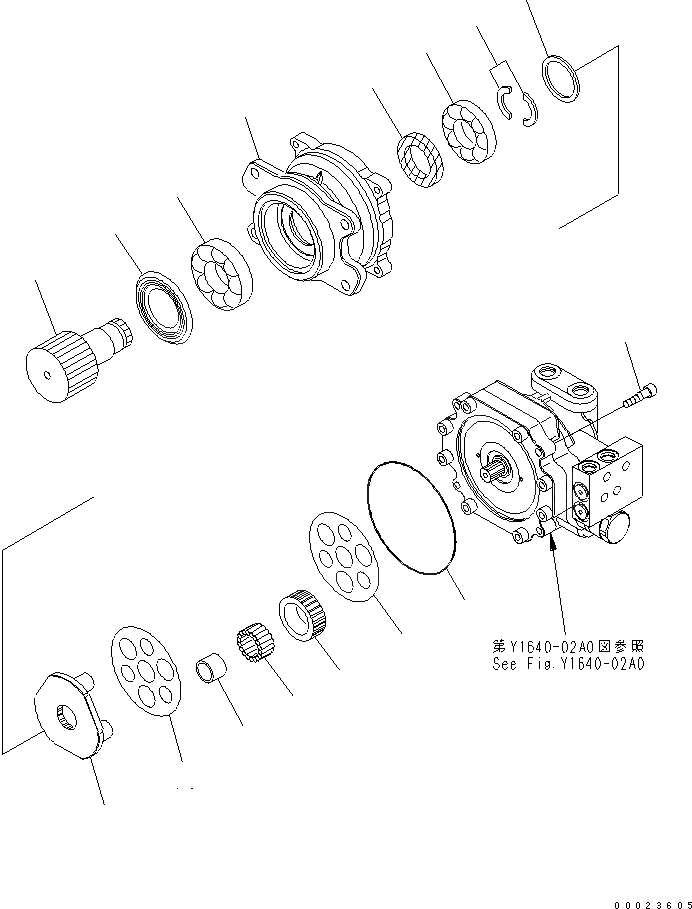 Схема запчастей Komatsu MX202 - МОТОР ПОВОРОТА (ПОНИЖАЮЩ. ПЕРЕДАЧА) (/) ОСНОВН. КОМПОНЕНТЫ И РЕМКОМПЛЕКТЫ
